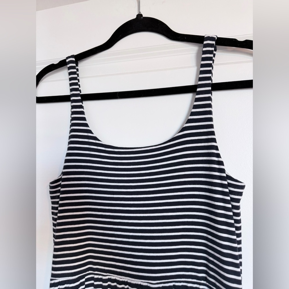 PEACH Striped Navy and White Maxi Dress Women’s Small - Picture 5 of 6